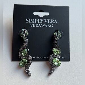 Simply Vera Vera Wang Green Snake Earrings